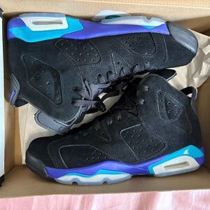 Black and Purple High-Top Sneakers